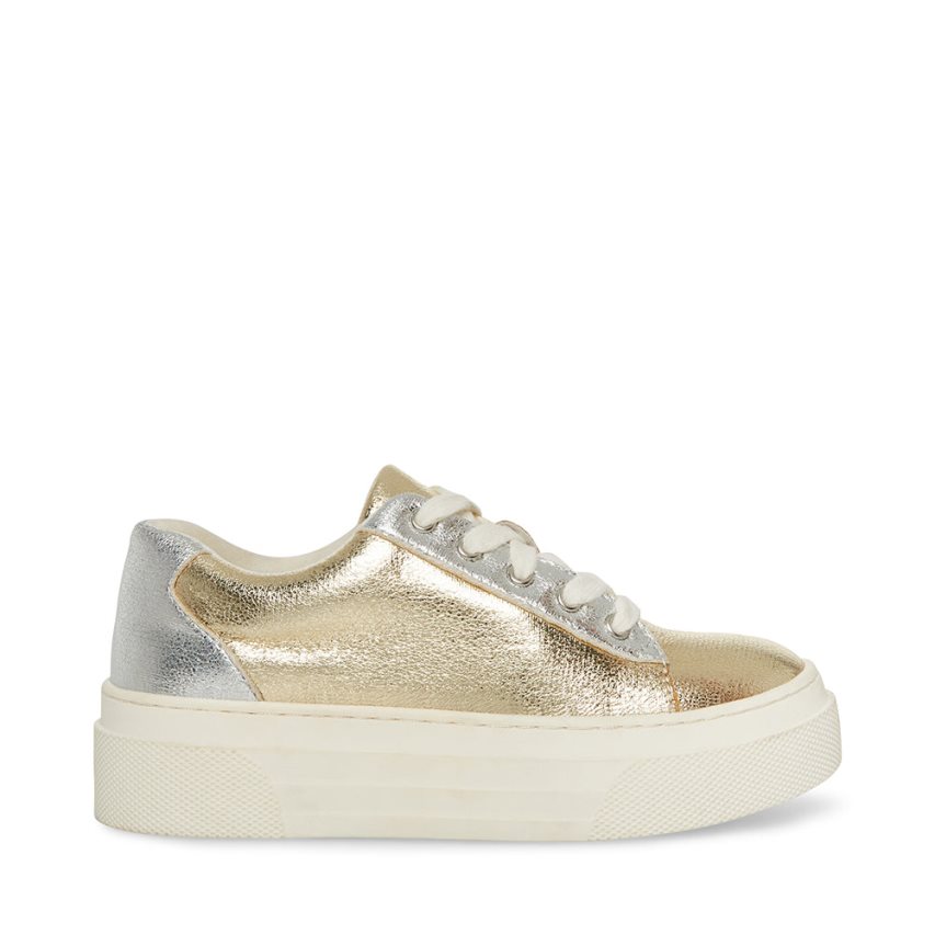 Gold / Silver Steve Madden Jstudioo Kids\' Sneakers | PH 5860EVO